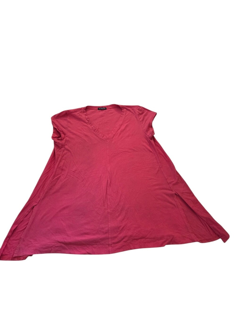 Cha cha vente pink V-neck short sleeve baggy t-shirt, L. EUC.